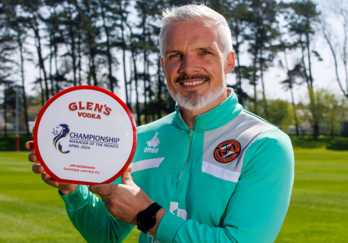 Jim Goodwin named Scottish Championship Glen's Manager of the Month for April 2024