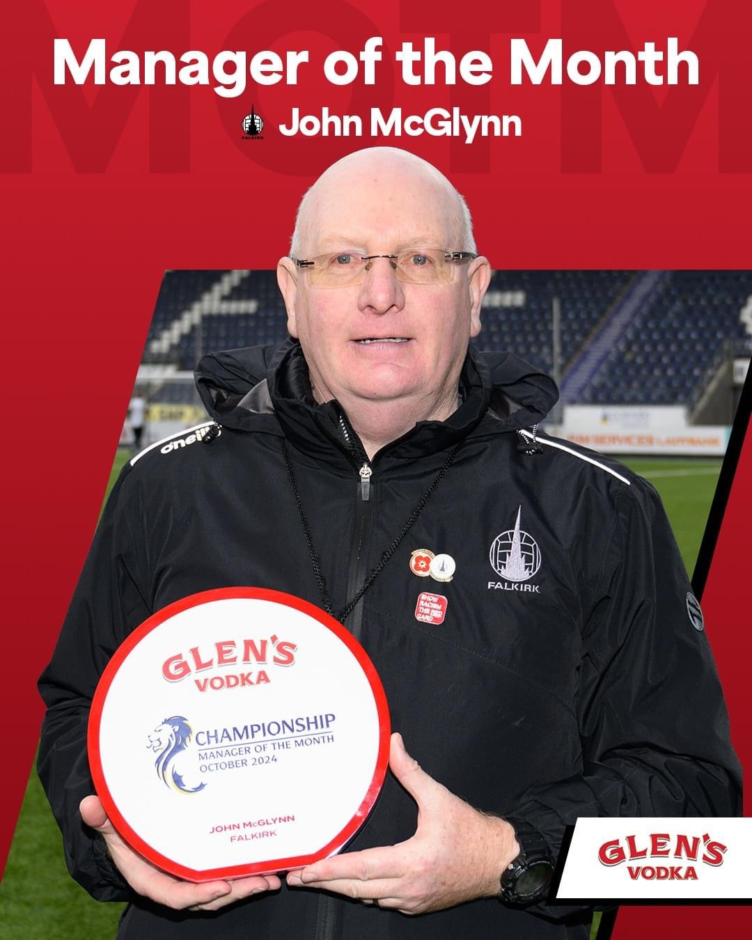 John McGlynn Named Championship Manager of the Month for October 2024