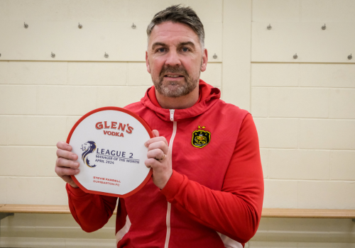 Stevie Farrell Named Scottish League Two Glen's Manager of the Month for April 2024