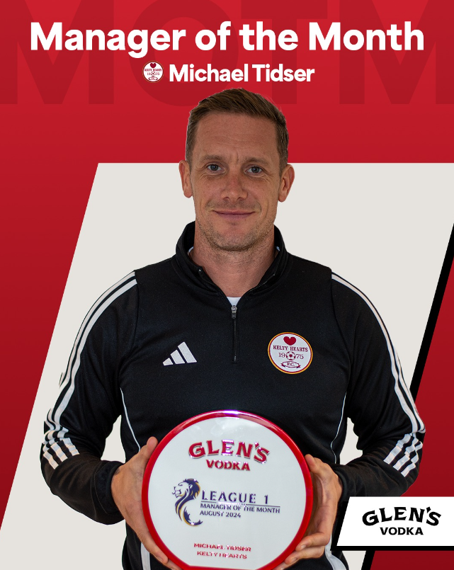 Michael Tidser Named League 1 Manager of the Month for August 2024