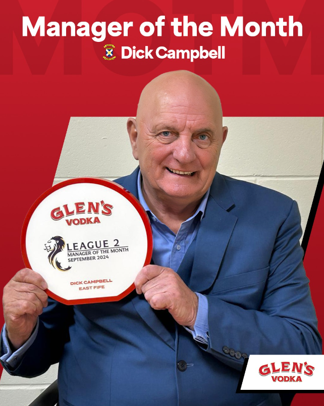 Dick Campbell Named League 2 Manager of the Month for September 2024