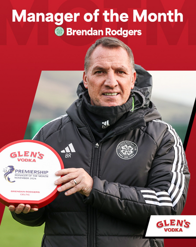 Brendan Rogers Named Premiership Manager of the Month for November 2024